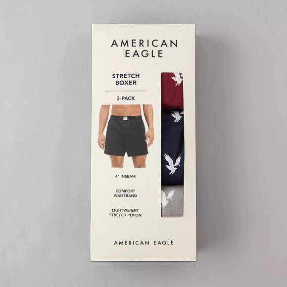 American Eagle AEO Stretch Boxer Short 3-Pack NWT - Picture 1 of 4